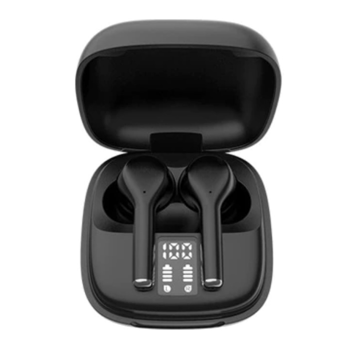 Drahtlose Kopfhörer - Touch Control-Kopfhörer TWS Bluetooth 5.0-Ohrhörer Ohrhörer Ohrhörer Schwarz