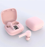 Juessen Drahtlose Ohrhörer - Touch Control Ohrhörer TWS Bluetooth 5.0 Ohrhörer Ohrhörer Ohrhörer Pink