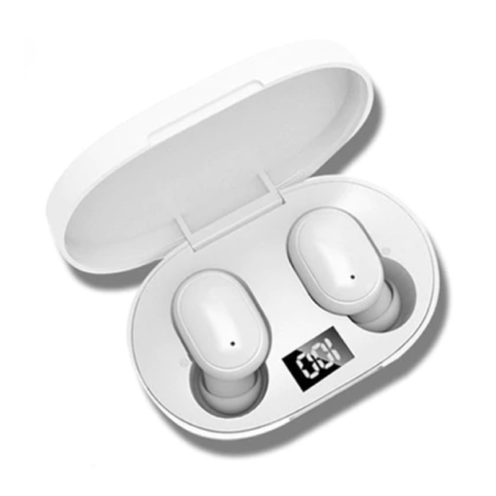 Auricolari wireless E6S - Auricolari touch control Auricolari TWS Bluetooth 5.0 Auricolari Auricolari bianchi