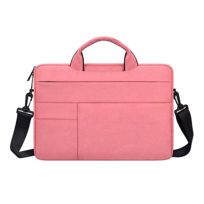 Custodia da trasporto con tracolla per Macbook Air Pro - 15,6 pollici - Custodia per laptop Cover rosa