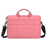 Anki Tragetasche mit Gurt für Macbook Air Pro - 14 Zoll - Hülle für Laptoptasche Pink