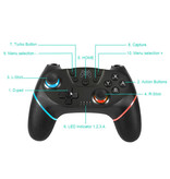 Stuff Certified® Gaming Controller für Nintendo Switch - NS Bluetooth Gamepad mit Vibration Black