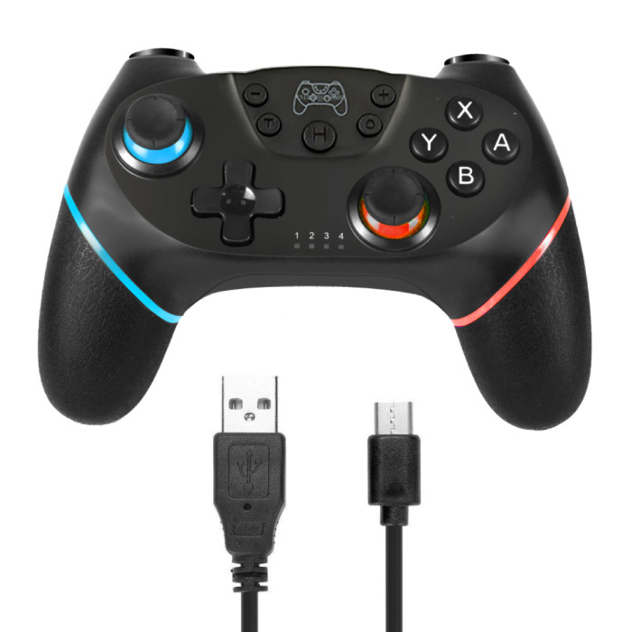 Stuff Certified® Manette de jeu pour Nintendo Switch - Manette de jeu Bluetooth NS avec vibration noire