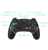 Stuff Certified® Gaming Controller for Nintendo Switch - NS Bluetooth Gamepad with Vibration Gray