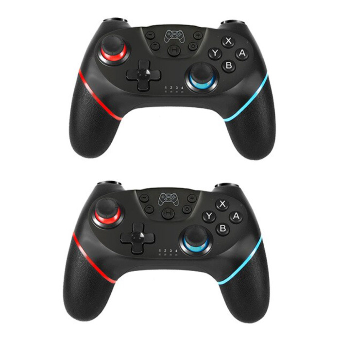 2-Pack Gaming Controller voor Nintendo Switch - NS Bluetooth Gamepad met Vibratie Zwart