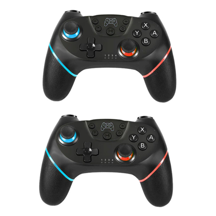 2-Pack Gaming Controller for Nintendo Switch - NS Bluetooth Gamepad with Vibration Black