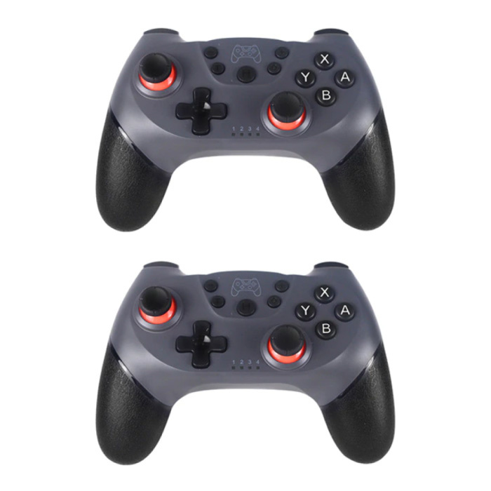 2-Pack Gaming Controller for Nintendo Switch - NS Bluetooth Gamepad with Vibration Gray