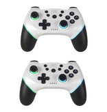 Stuff Certified® 2er-Pack Gaming Controller für Nintendo Switch - NS Bluetooth Gamepad mit Vibration White