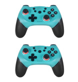 Stuff Certified® 2er-Pack Gaming Controller für Nintendo Switch - NS Bluetooth Gamepad mit Vibration Blue