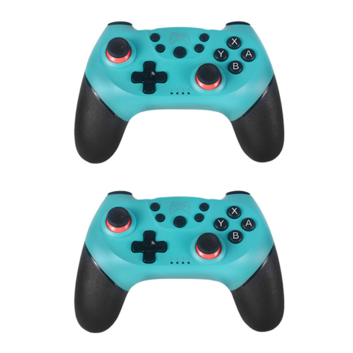 2-Pack Gaming Controller voor Nintendo Switch - NS Bluetooth Gamepad met Vibratie Blauw