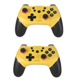 Stuff Certified® Paquete de 2 controladores de juegos para Nintendo Switch - NS Bluetooth Gamepad con vibración amarilla