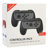 Stuff Certified® Paquet de 2 poignées de manette pour Nintendo Switch Joy-Cons - NS Gamepad Handgrip Handle Black