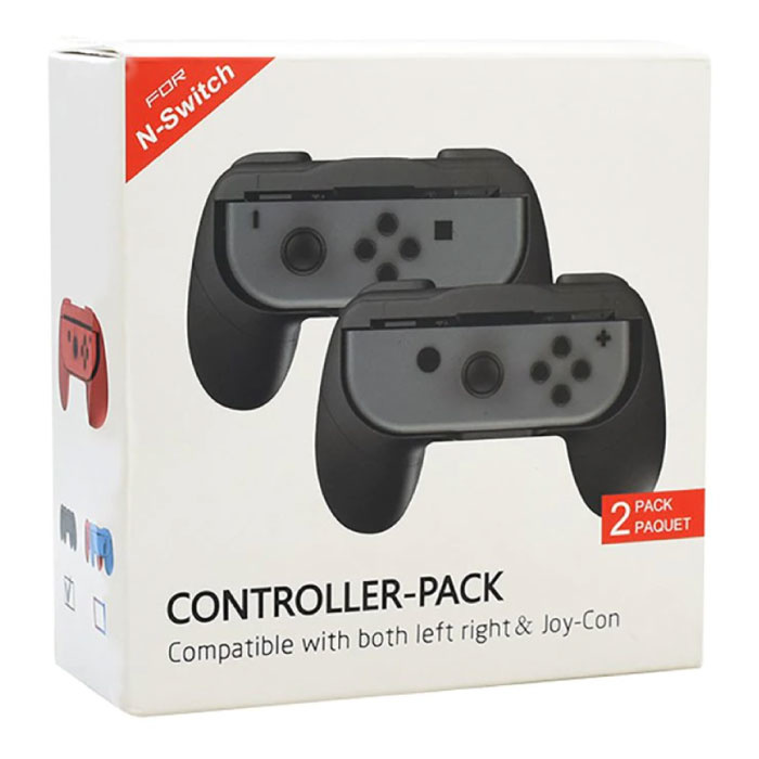 Stuff Certified® 2-pakowy uchwyt kontrolera do Nintendo Switch Joy-Cons - Uchwyt NS Gamepad czerwono-niebieski