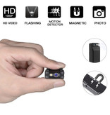 Vandlion Mini cámara de seguridad con luz de relleno - Detector de movimiento de videocámara HD 1080p Alarma Negro