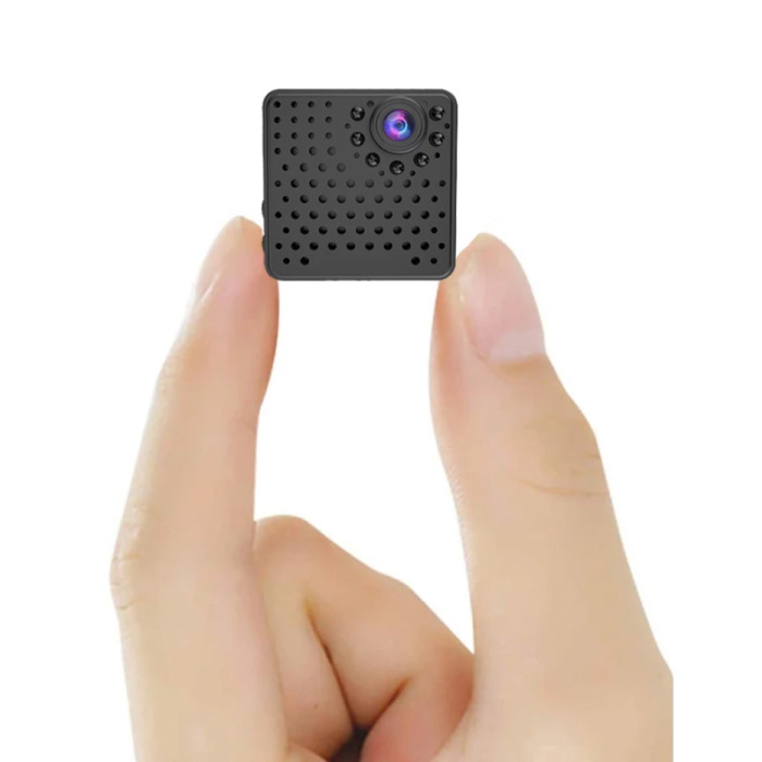 Mini cámara de seguridad - Videocámara HD 1080p Detector de movimiento Alarma Negro