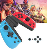 Stuff Certified® Gaming Controller für Nintendo Switch - NS Bluetooth Gamepad Joy Pad mit Vibration Blau-Rot