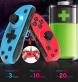 Stuff Certified® Controller di gioco per Nintendo Switch - Joy pad per gamepad NS Bluetooth con vibrazione blu-rossa
