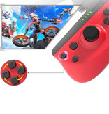 Stuff Certified® Gaming Controller für Nintendo Switch - NS Bluetooth Gamepad Joy Pad mit Vibration Blau-Rot