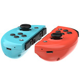 Erilles Controlador de juegos para Nintendo Switch - NS Bluetooth Gamepad Joy Pad con vibración azul-rojo