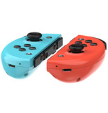 Erilles Manette de jeu pour Nintendo Switch - Manette de jeu Bluetooth NS avec vibration bleu-rouge