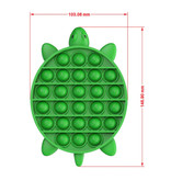 Stuff Certified® Pop It - Zappeln Anti Stress Spielzeug Bubble Toy Silikon Turtle Green