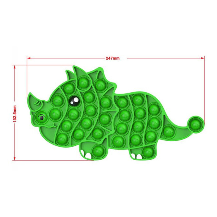 Pop It - Zappeln Anti Stress Spielzeug Bubble Toy Silikon Dino Green