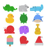 Stuff Certified® Pop It - Zappeln Anti Stress Spielzeug Bubble Toy Silikon Weihnachtshandschuh Rot