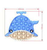 Stuff Certified® Pop It - Fidget Anti Stress Toy Bubble Toy Silicone Whale Blue