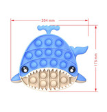Stuff Certified® Pop It - Zappeln Anti Stress Spielzeug Bubble Toy Silikon Whale Blue