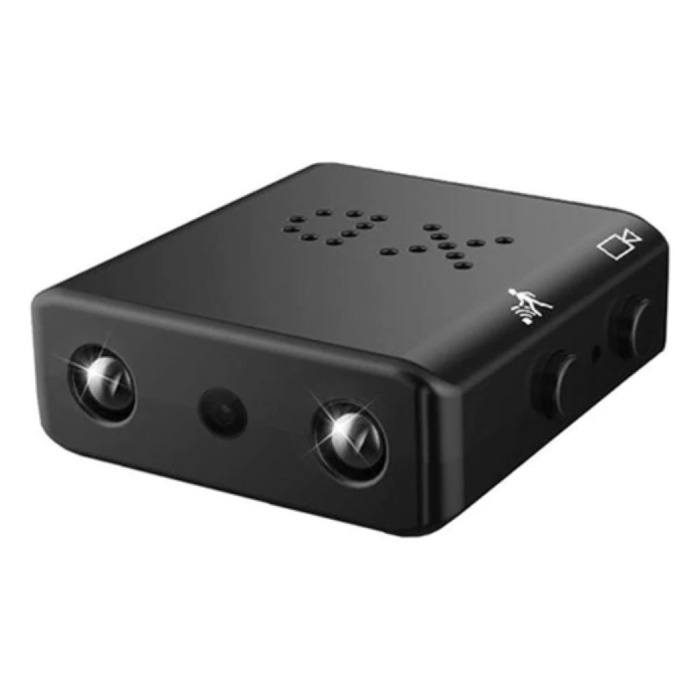 Mini cámara de seguridad XD - Videocámara HD 1080p Detector de movimiento Alarma Negro