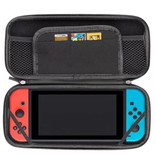 Erilles Kit 6 en 1 pour Nintendo Switch - NS sac de rangement / étui / protecteur d'écran / câble / capuchons de bouton rouge