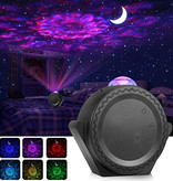 Stuff Certified® Projektor Gwiazda - Lampa stołowa Bluetooth Starry Sky Music Mood Czarna