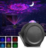 Stuff Certified® Star Projector - Lampe de table Bluetooth Starry Sky Music Mood Lamp Noir
