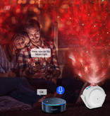 Stuff Certified® Projektor Gwiazda - Lampa stołowa Bluetooth Starry Sky Music Mood Czarna