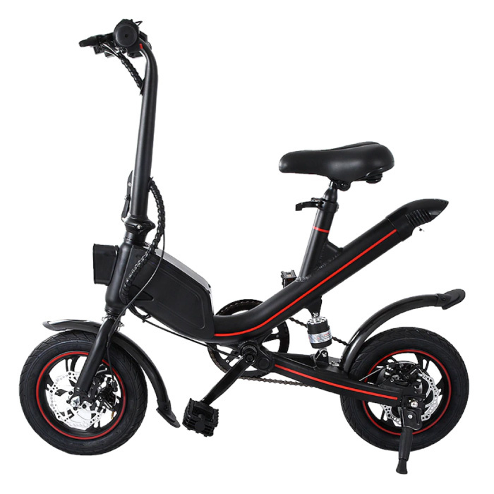 Foldable Electric Bicycle - Off-Road Smart E Bike - 250W - 6.6 Ah Battery - Black