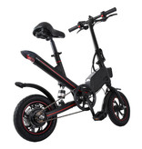 Stuff Certified® Foldable Electric Bicycle - Off-Road Smart E Bike - 250W - 6.6 Ah Battery - Black