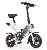 Stuff Certified® Foldable Electric Bicycle - Off-Road Smart E Bike - 250W - 6.6 Ah Battery - White