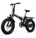 Stuff Certified® Bicicletta elettrica pieghevole - Smart E Bike fuoristrada - 500 W - Batteria 15 Ah - Nera