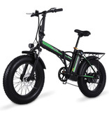 Stuff Certified® Foldable Electric Bicycle - Off-Road Smart E Bike - 500W - 15 Ah Battery - Black