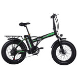 Stuff Certified® Bicicletta elettrica pieghevole - Smart E Bike fuoristrada - 500 W - Batteria 15 Ah - Nera