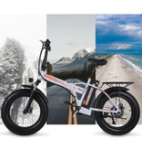 Stuff Certified® Bicicleta eléctrica plegable - Bicicleta eléctrica inteligente todoterreno - 500W - Batería de 15 Ah - Negro