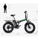 Stuff Certified® Bicicletta elettrica pieghevole - Smart E Bike fuoristrada - 500 W - Batteria 15 Ah - Nera