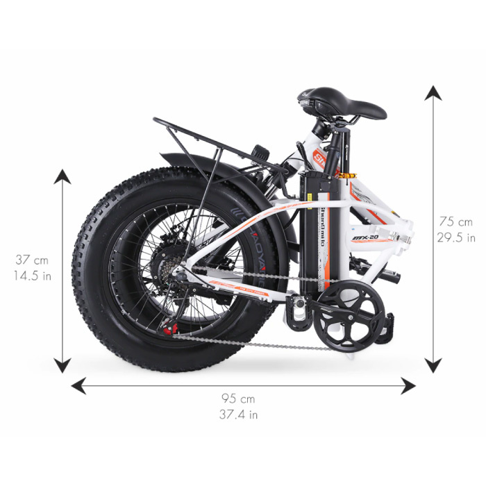 Bicicletta elettrica pieghevole - Smart E Bike fuoristrada - 250 W - 6,6 Ah  | Stuff Enough