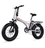 Stuff Certified® Vouwbare Elektrische Fiets - Off-Road Smart E Bike - 500W - 15 Ah Batterij - Wit