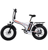 Stuff Certified® Bicicleta eléctrica plegable - Bicicleta eléctrica inteligente todoterreno - 500W - Batería de 15 Ah - Blanco