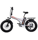 Stuff Certified® Faltbares Elektrofahrrad - Offroad Smart E Bike - 500W - 15 Ah Batterie - Weiß