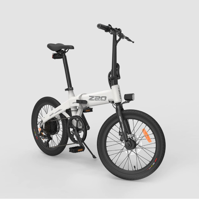 Bicicleta eléctrica plegable Z20 - Bicicleta eléctrica inteligente todoterreno - 250W - Batería de 10 Ah - Blanco