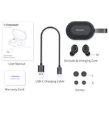 Tronsmart Auriculares Spunky Beat - TWS Auriculares inalámbricos con control táctil inteligente Bluetooth 5.0 Auriculares inalámbricos en la oreja Auriculares negros