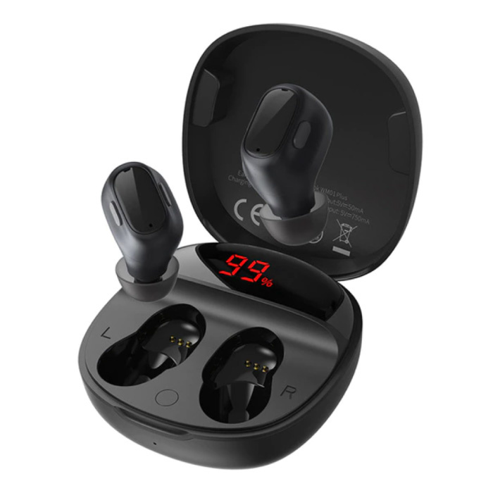 WM01 Plus Wireless Earphones - Touch Control Earbuds TWS Bluetooth 5.0 Earphones Earbuds Earphones Black