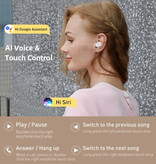 Baseus WM01 Plus Draadloze Oortjes - Touch Control Oordopjes TWS Bluetooth 5.0 Earphones Earbuds Oortelefoon Wit